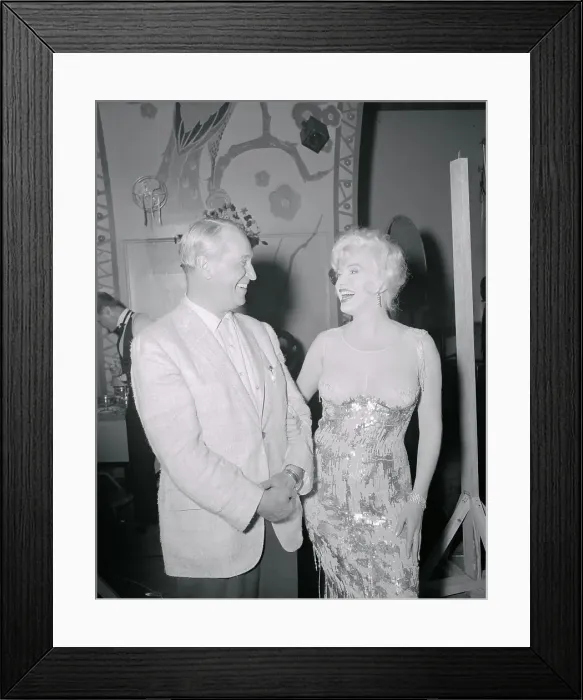Framed Print : Marilyn Monroe and Maurice Chevalier Framed Print : Marilyn Monroe and Maurice Chevalier