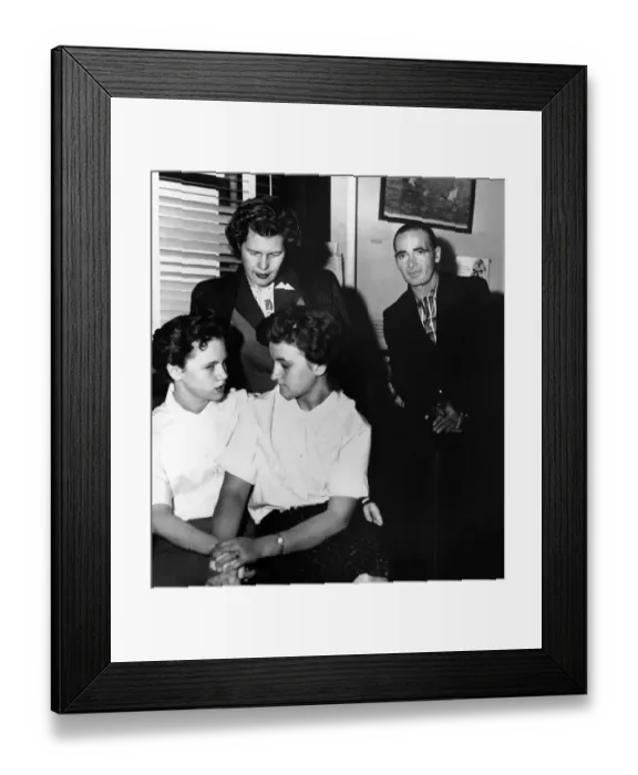 Framed Print : Barbara, Mr. and Mrs. Fugate Consoling Caril Fugate Framed Print : Barbara, Mr. and Mrs. Fugate Consoling Caril Fugate