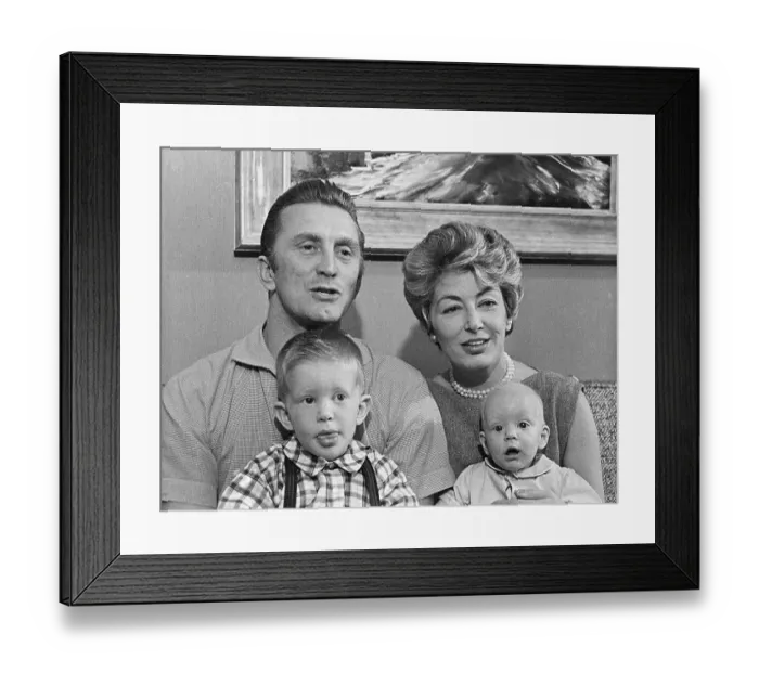 Framed Print : Kirk Douglas with His Family Framed Print : Kirk Douglas with His Family