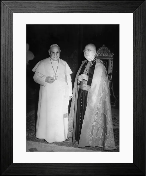 Framed Print : Portrait of Pope John XXIII and Francis Cardinal Spellman Framed Print : Portrait of Pope John XXIII and Francis Cardinal Spellman