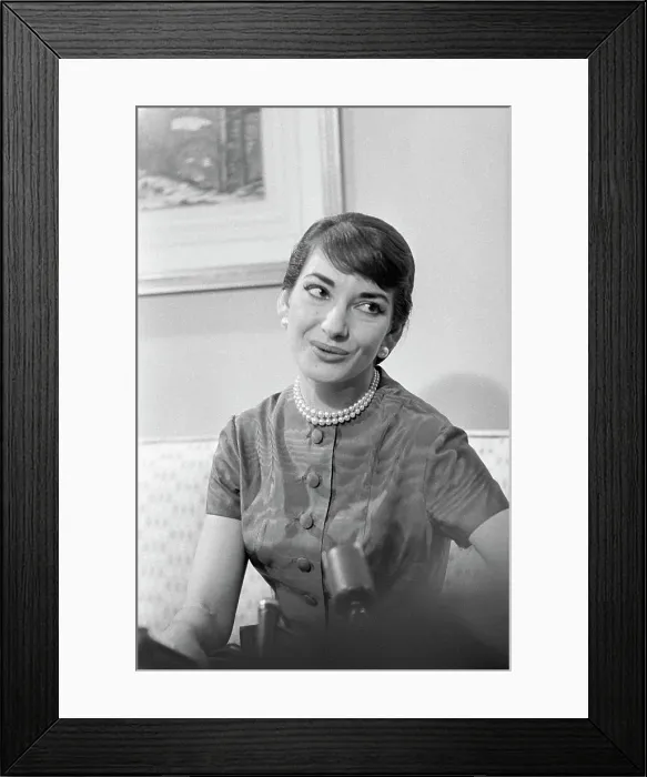 Framed Print : Soprano Maris Callas at Press Meeting Framed Print : Soprano Maris Callas at Press Meeting