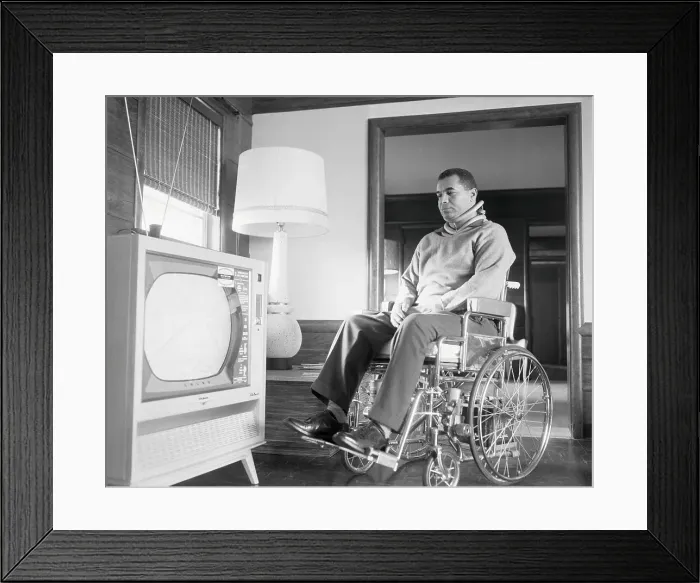 Framed Print : Roy Campanella Watching Television Framed Print : Roy Campanella Watching Television