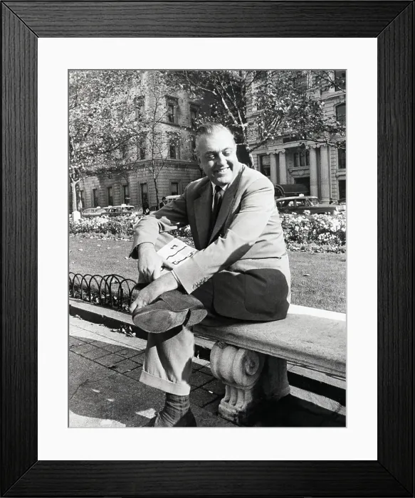 Framed Print : Jacques Tati, French Movie Star