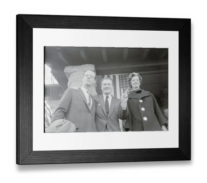 Framed Print : Enthusiastic Candidate Nelson Rockefeller and Family Framed Print : Enthusiastic Candidate Nelson Rockefeller and Family