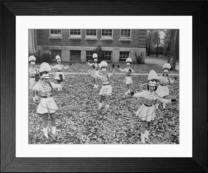 Framed Print : Majorettes Hula Hooping