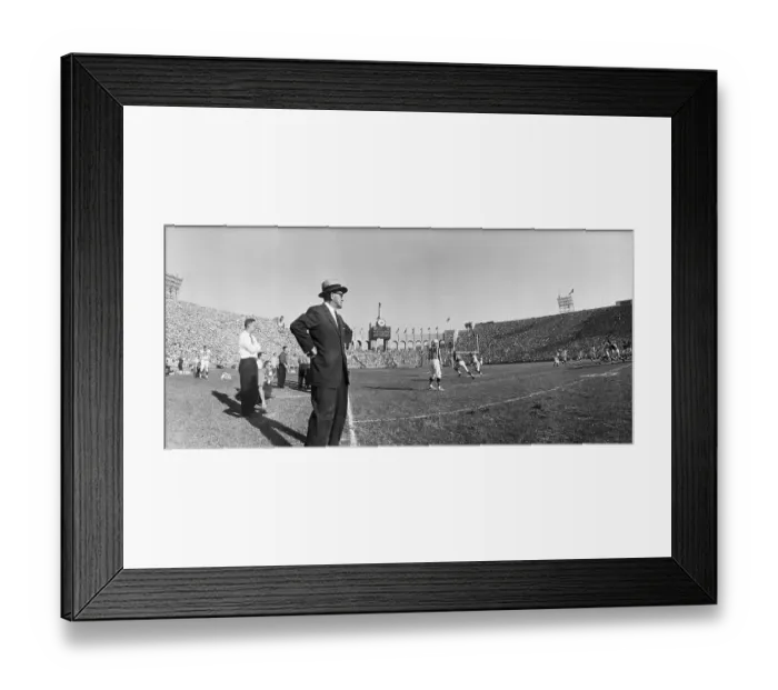 Framed Print : Chicago Bears Coach Halas On Sideline Framed Print : Chicago Bears Coach Halas On Sideline