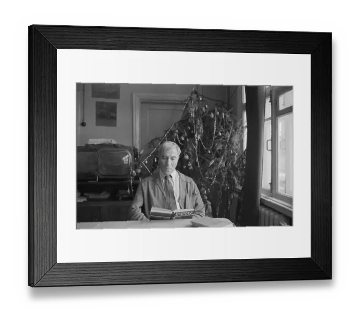 Framed Print : Boris Pasternak Reading a Book Framed Print : Boris Pasternak Reading a Book