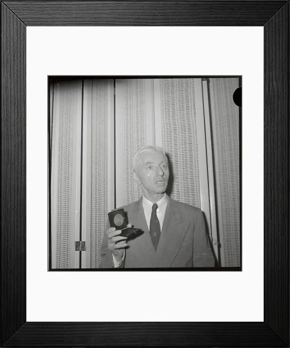 Framed Print : Hyman Rickover Holding Medal Framed Print : Hyman Rickover Holding Medal