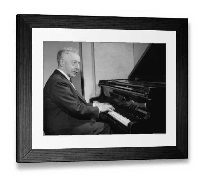 Framed Print : Arthur Rubinstein Playing the Piano Framed Print : Arthur Rubinstein Playing the Piano