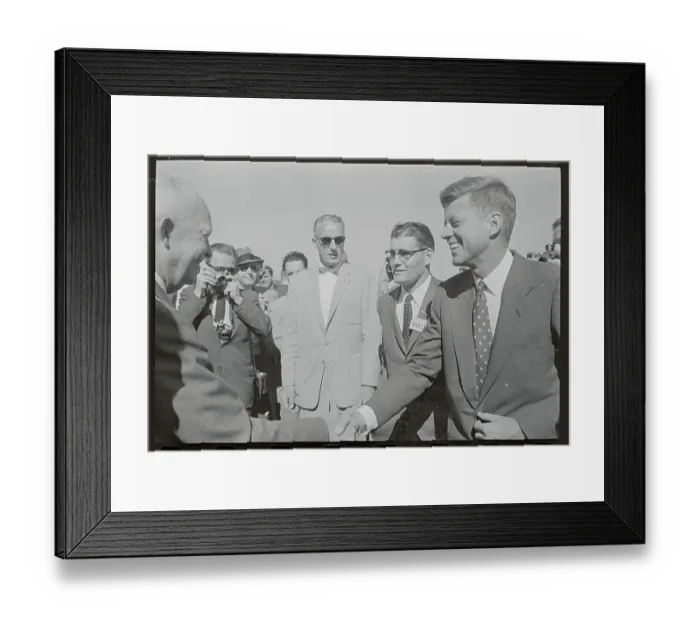 Framed Print : President Eisenhower and John Kennedy