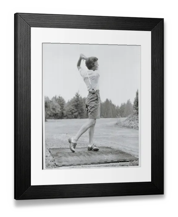 Framed Print : Anne Quast Swinging Golf Club Framed Print : Anne Quast Swinging Golf Club
