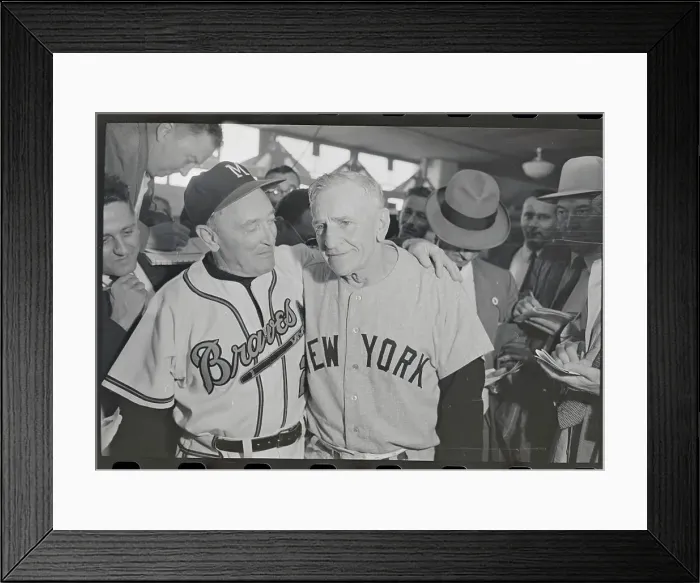 Framed Print : Fred Haney Congratulating Casey Stengel After World Series Framed Print : Fred Haney Congratulating Casey Stengel After World Series