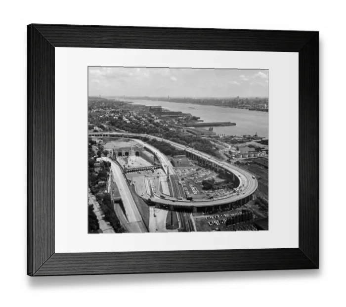 Framed Print : Aerial View of Lincoln Tunnel Approach Framed Print : Aerial View of Lincoln Tunnel Approach