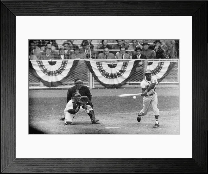 Framed Print : Hank Aaron Strikes Out During World Series Game Framed Print : Hank Aaron Strikes Out During World Series Game