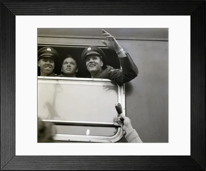 Framed Print : Private Elvis Presley Arrives in Germany
