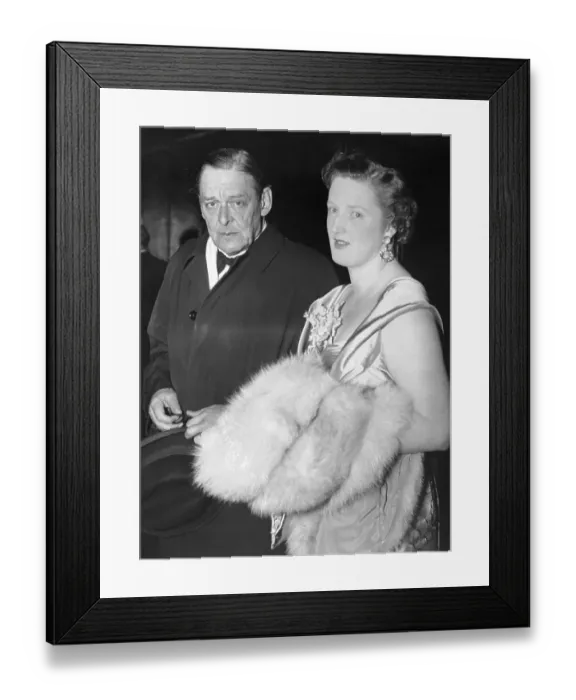 Framed Print : T.S. Eliot with Wife at Premiere of His Play Framed Print : T.S. Eliot with Wife at Premiere of His Play