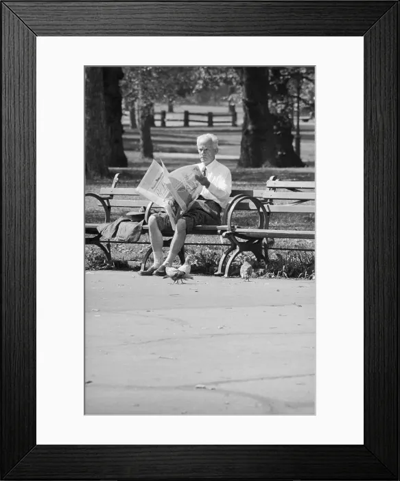 Framed Print : Man and Squirrel Enjoying Central Park Framed Print : Man and Squirrel Enjoying Central Park