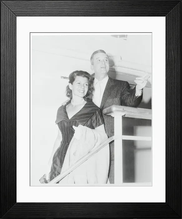 Framed Print : Rita Hayworth and James Hill Posing Framed Print : Rita Hayworth and James Hill Posing