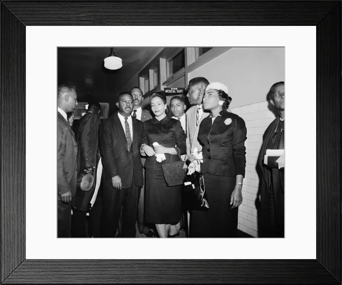 Framed Print : Coretta Scott King At Harlem Hospital Framed Print : Coretta Scott King At Harlem Hospital