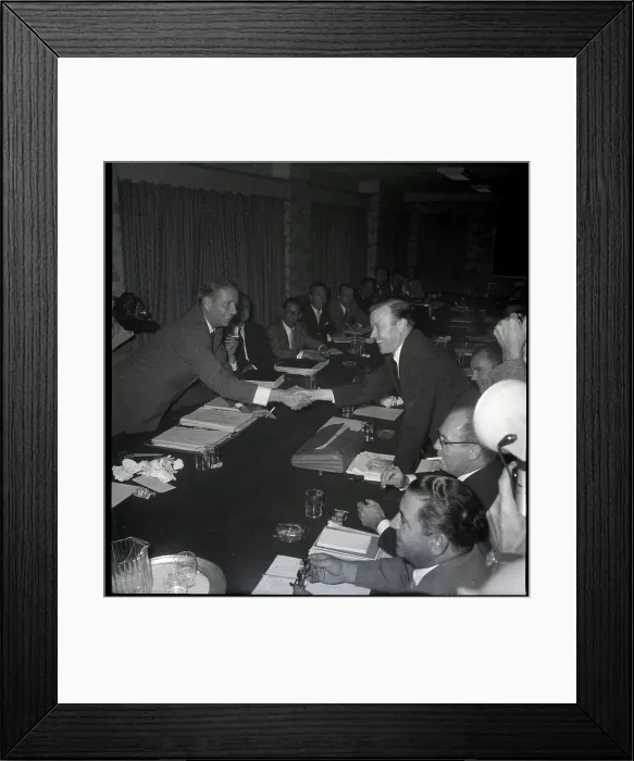 Framed Print : Union And Corperation Reach Agreement