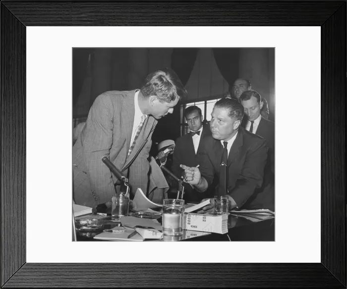 Framed Print : Jimmy Hoffa Meeting with Robert Kennedy Framed Print : Jimmy Hoffa Meeting with Robert Kennedy