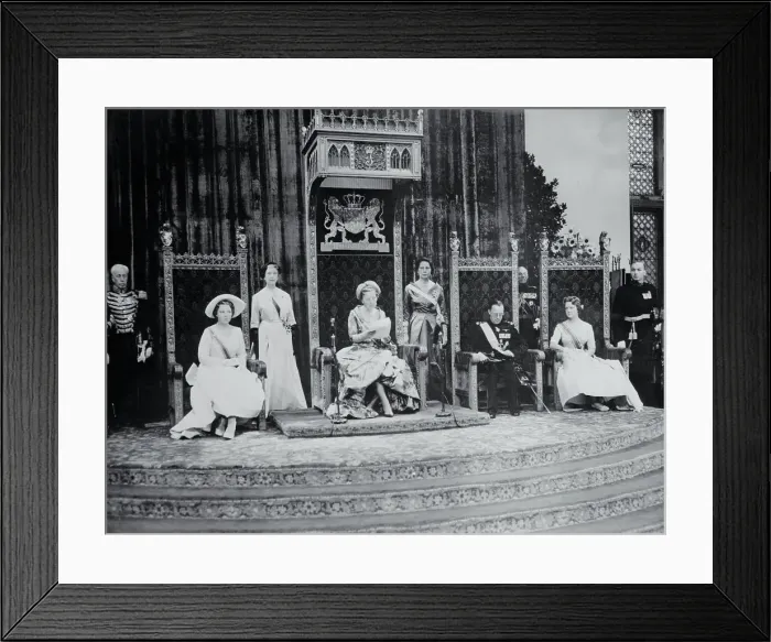 Framed Print : Netherlands Royalty Delivering Speech