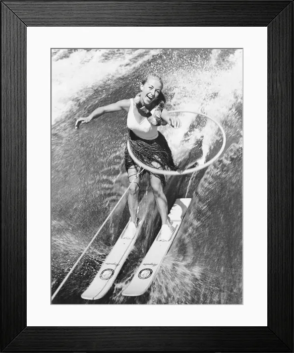 Framed Print : Woman Water Skiing Framed Print : Woman Water Skiing