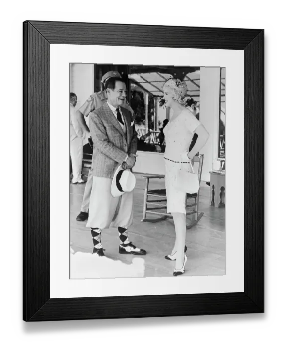 Framed Print : Marilyn Monroe Chatting with Joe E. Brown Framed Print : Marilyn Monroe Chatting with Joe E. Brown