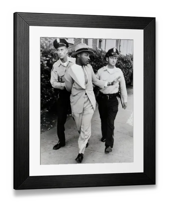 Framed Print : Police Arresting Martin Luther King