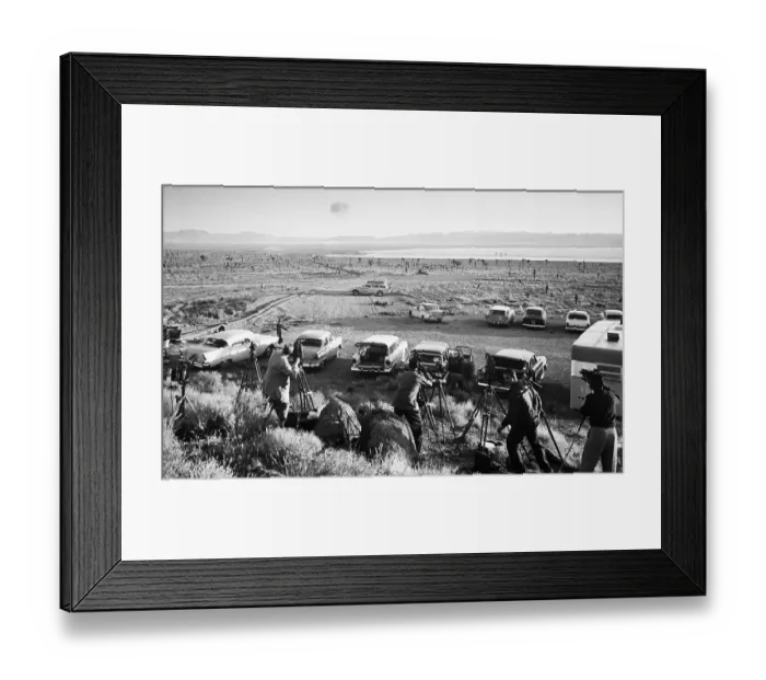 Framed Print : Newsmen Photograph Atomic Test in Nevada Desert Framed Print : Newsmen Photograph Atomic Test in Nevada Desert