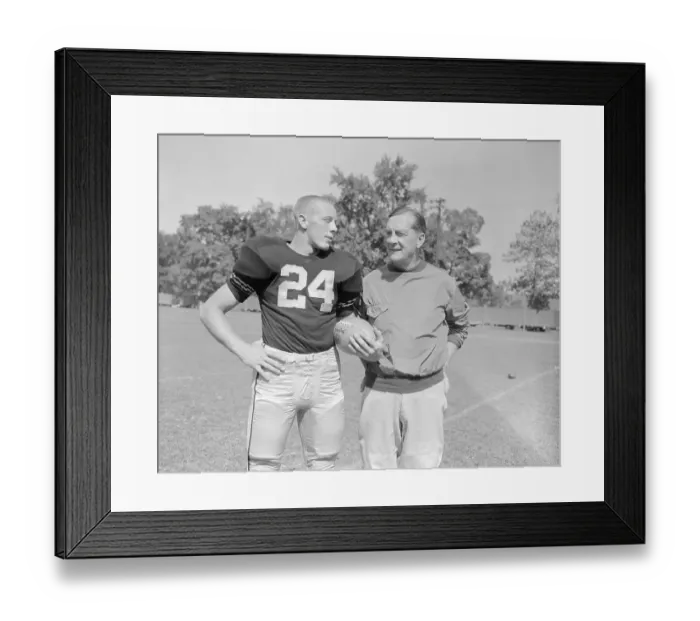 Framed Print : Pete Dawkins Chatting with Earl Blaik