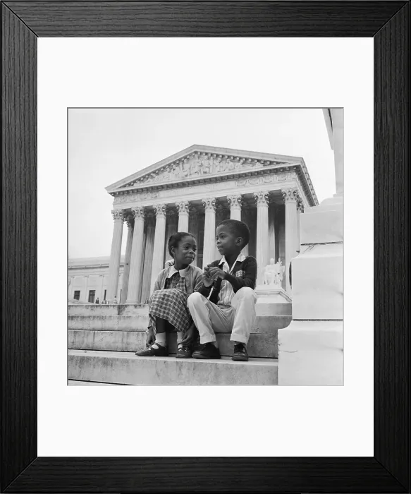 Framed Print : Children Outside Supreme Court Framed Print : Children Outside Supreme Court