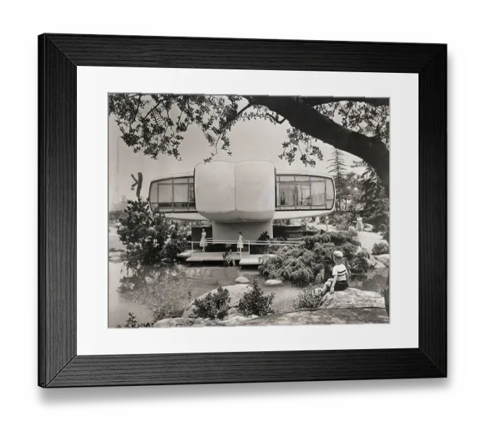 Framed Print : Plastic House on Display at Disneyland