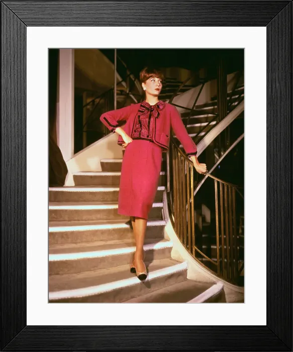 Framed Print : Model Posing Orange Satin Cocktail Dress Framed Print : Model Posing Orange Satin Cocktail Dress