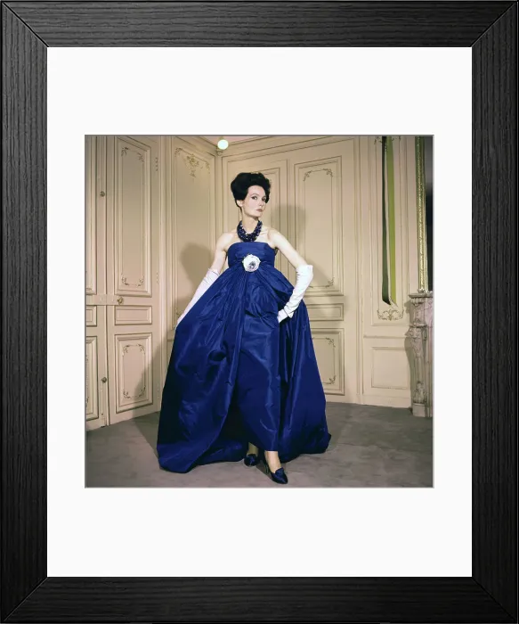 Framed Print : Model Posing in Evening Gown Framed Print : Model Posing in Evening Gown