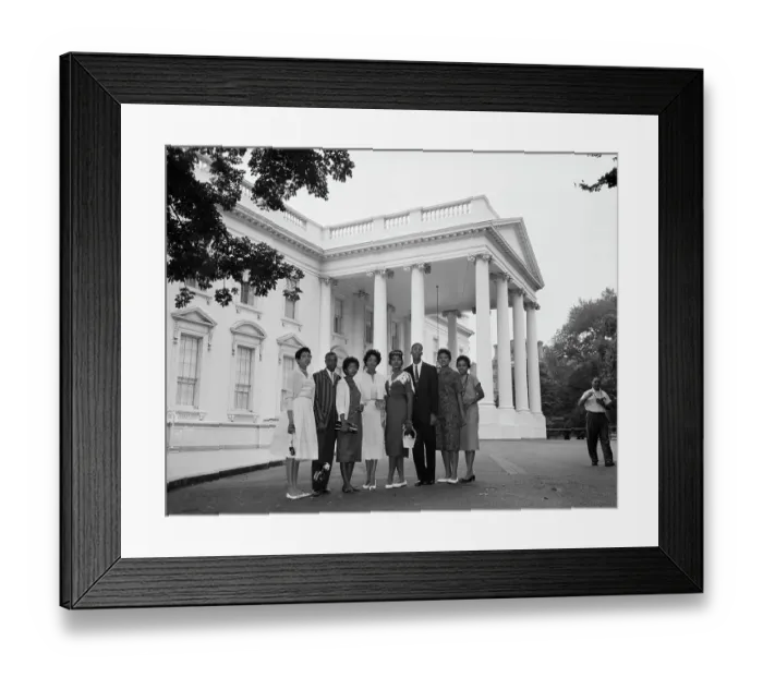 Framed Print : Students Shown at White House Framed Print : Students Shown at White House