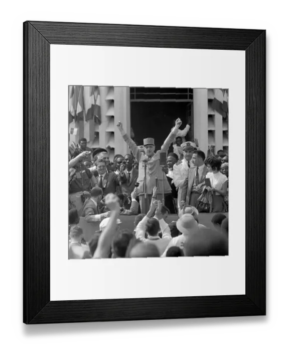 Framed Print : President Charles de Gaulle Delivering Speech Framed Print : President Charles de Gaulle Delivering Speech