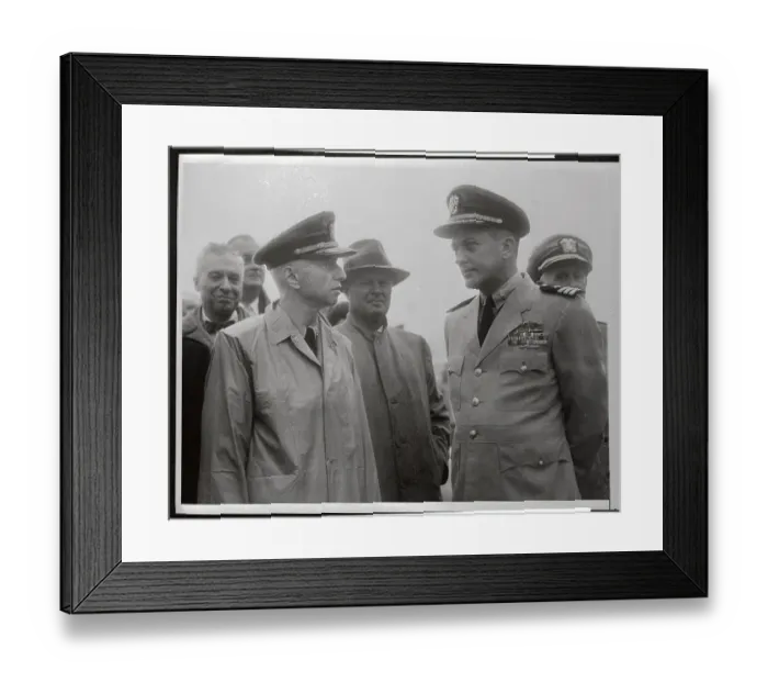 Framed Print : Hyman Rickover and Skipper of Nautilus Framed Print : Hyman Rickover and Skipper of Nautilus