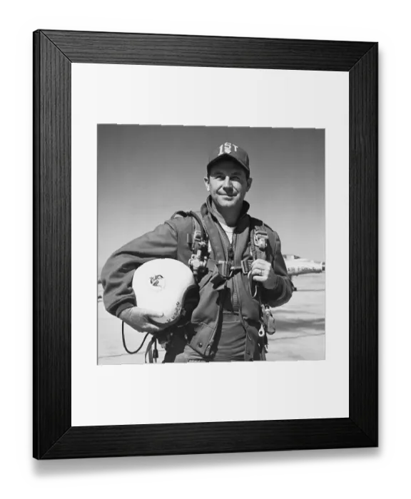 Framed Print : Air Force Pilot Chuck Yeager Framed Print : Air Force Pilot Chuck Yeager