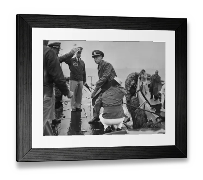 Framed Print : Hyman Rickover and Others Boarding Submarine Framed Print : Hyman Rickover and Others Boarding Submarine