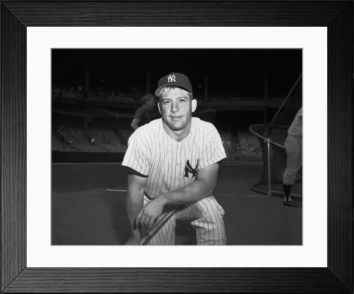 Framed Print : Portrait of Baseball Legend Mickey Mantle Framed Print : Portrait of Baseball Legend Mickey Mantle