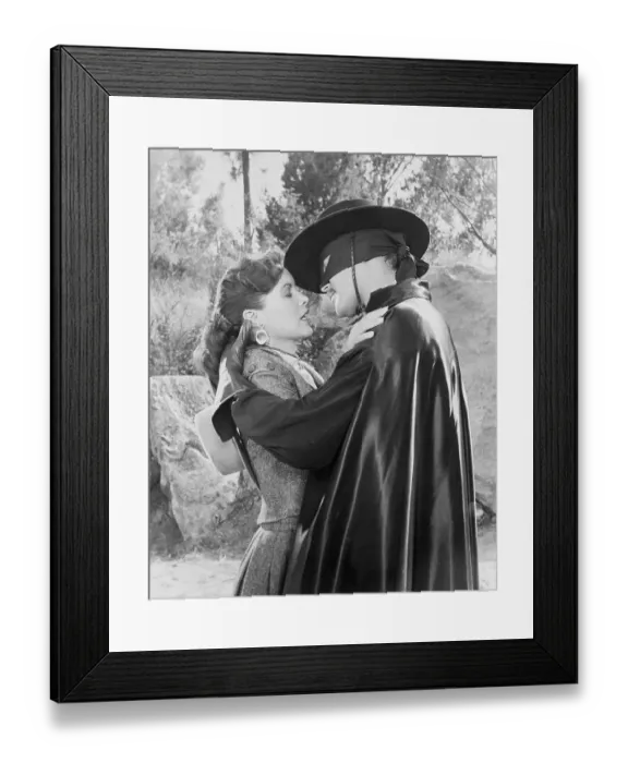 Framed Print : Guy Williams and Costar in Zorro Scene Framed Print : Guy Williams and Costar in Zorro Scene