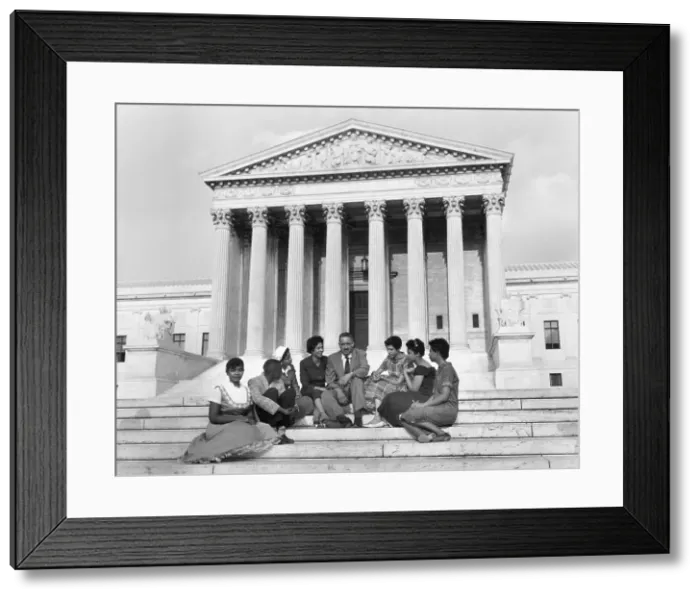 Framed Print : Little Rock Children at Supreme Court for Integration Framed Print : Little Rock Children at Supreme Court for Integration