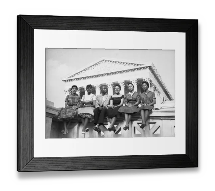 Framed Print : Little Rock Children at Supreme Court for Integration Framed Print : Little Rock Children at Supreme Court for Integration