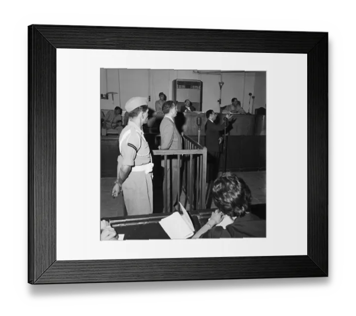 Framed Print : Rafik Aref Testifying in Court Framed Print : Rafik Aref Testifying in Court