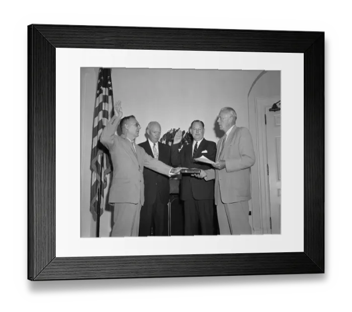 Framed Print : President Eisenhower Swearing-In Staff Framed Print : President Eisenhower Swearing-In Staff