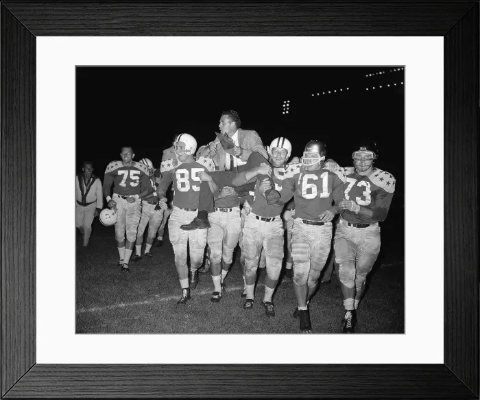 Framed Print : Otto Graham Being Carried From Field Framed Print : Otto Graham Being Carried From Field