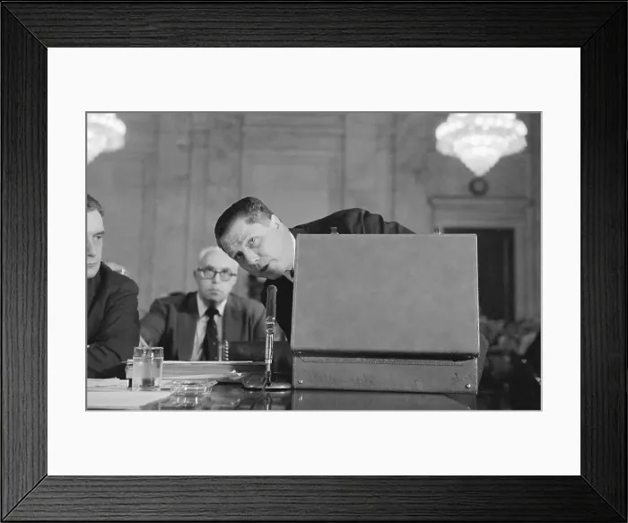 Framed Print : Jimmy Hoffa Testifying Before Senate Framed Print : Jimmy Hoffa Testifying Before Senate