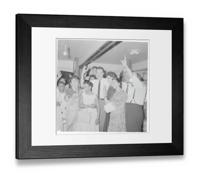 Framed Print : Supporters Surrounding Adam Clayton Powell Framed Print : Supporters Surrounding Adam Clayton Powell