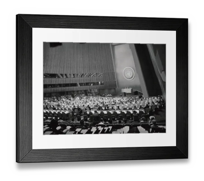 Framed Print : View of the United Nations General Assembly